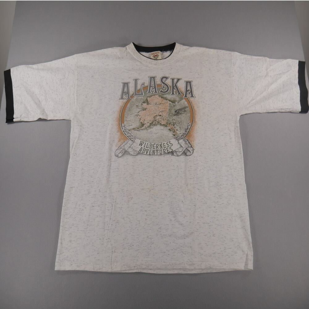 Vintage 90s Prairie Mountain Oversize Alaska Single Stitch Mens Size XXL Flaws